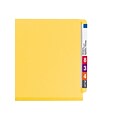 Smead Pressboard End Tab Classification Folder, 2-Divider, 2 Expansion, Legal Size, Yellow, 10/Box