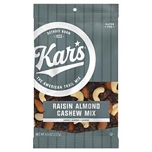 Kars Raisin Almond Cashew Trail Mix, 4.5 oz., 12 Bags/Pack (KAR08444)