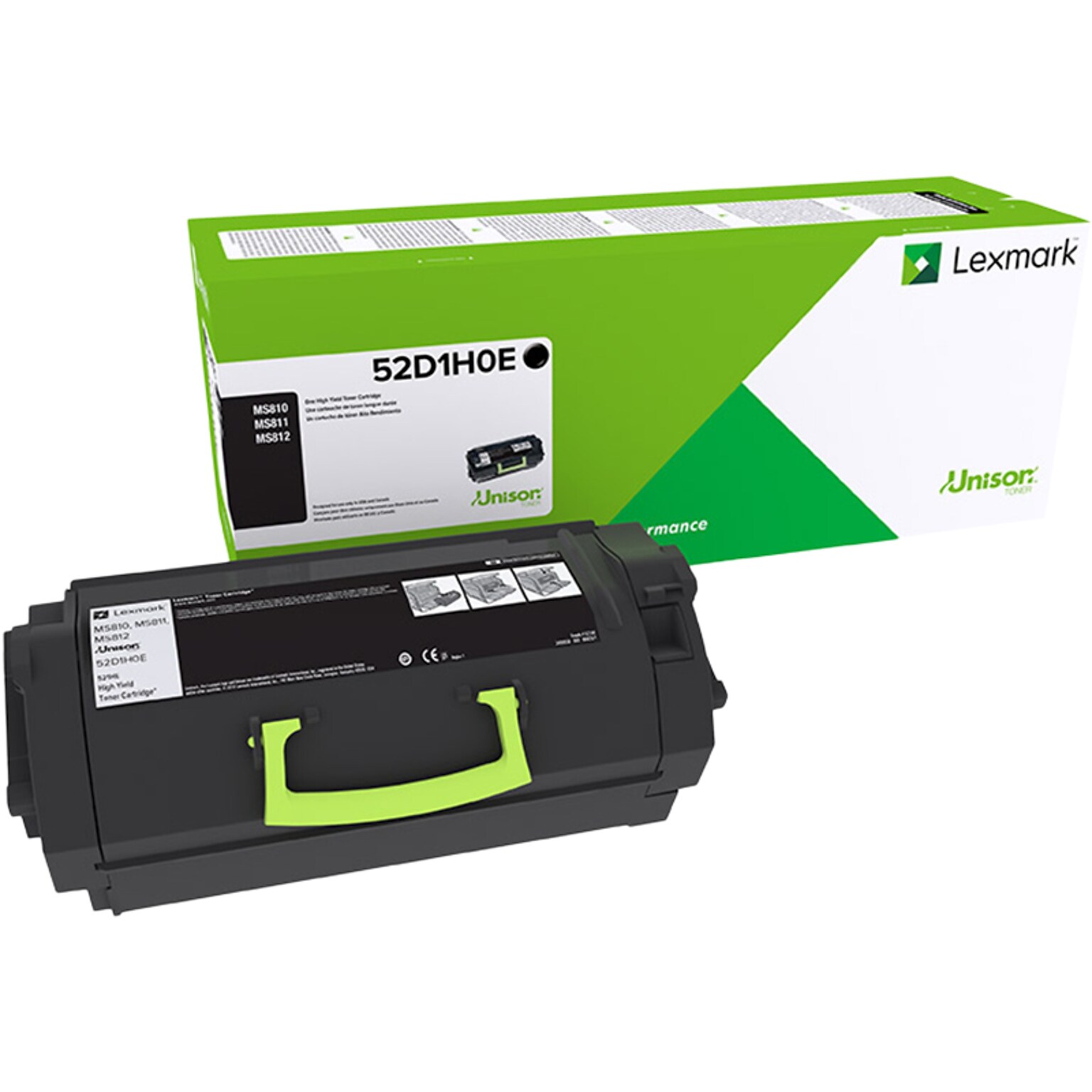 Lexmark 521HE Black High Yield Toner Cartridge, Prints Up to 25,000 Pages (52D1H0E)