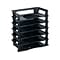 Rubbermaid Regeneration Stackable Side Loading Letter Trays, Letter Size, Black Plastic, 6/Pack (860