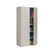 Global 9300 72 Steel Storage Cabinet with Four Shelves, Light Gray (9336-S72L-LGR)