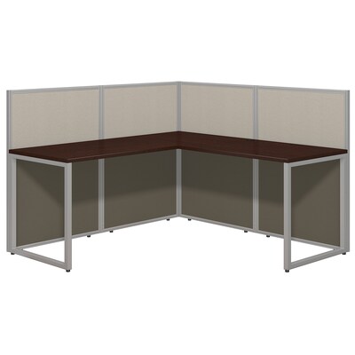 Bush Business Furniture Easy Office 60W L-Shaped Cubicle Workstation, Mocha Cherry (EOD360MR-03K)