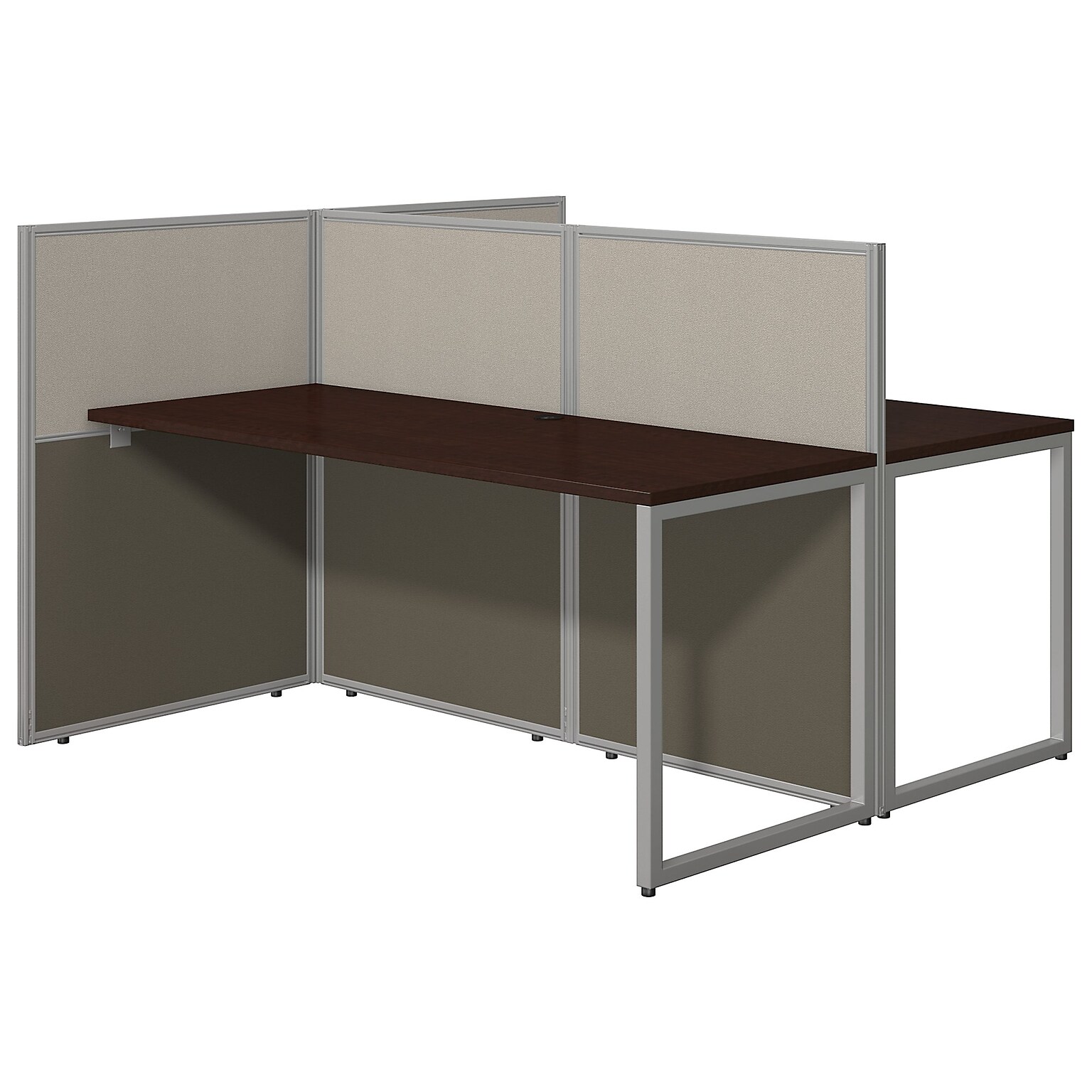 Bush Business Furniture Easy Office 60W 2 Person Back to Back Cubicle Workstation, Mocha Cherry (EOD460MR-03K)