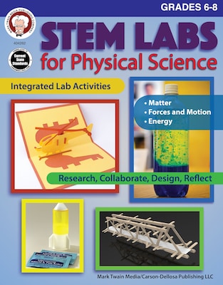STEM Labs for Physical Science, Grades 6 - 8 Paperback (404262)