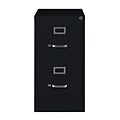 2-Drawer Letter Width Vertical File Cabinet, Black, 22 Deep (17890)