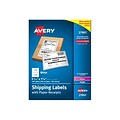 Avery Laser/Inkjet Shipping Labels With Paper Receipts, 5 1/16 x 7 5/8, White, 1 Label/Sheet, 250 Sheets/Box