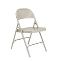 NPS #52 Standard All-Steel Folding Chairs, Grey/Grey - 4 Pack