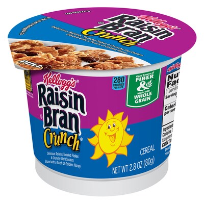 Kelloggs Raisin Bran Crunch Cereal, 2.8 oz., 6/Box (KEE3800012474)