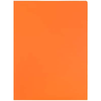 JAM Paper Premium Matte Colored Cardstock Two-Pocket Presentation Folders, Orange, 6/Pack (166628272B)