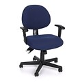 OFM 24 Hour Ergonomic Upholstered Task Chair with Arms, Blue (241-AA-202)
