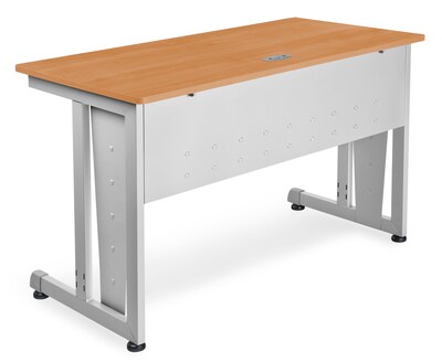 OFM 24 x 48 Modular Computer and Training Table, Maple with Silver Frame (55103-MPL)