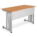 OFM 24 x 48 Modular Computer and Training Table, Maple with Silver Frame (55103-MPL)