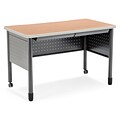 OFM Mesa Series Steel Training Table and Desk with Pencil Drawers, 27.75 x 47.25, Maple (66120-MPL)