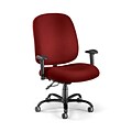 OFM Big and Tall Fabric Mid-Back Swivel Task Chair with Arms, Wine (700-AA6-238)