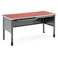 OFM Mesa Series Steel Training Table and Desk with Pencil Drawers, 27.75 x 59, Cherry (66150-CHY)