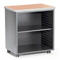OFM Mesa Series Wheeled Mobile Utility Station with Shelf and Laminate Top, Maple (66745-MPL)