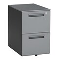 OFM Mesa Series Wheeled Mobile 2-Drawer Steel File Cabinet, Gray (66200-GRY)