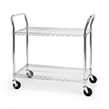 OFM 2-Shelf Chrome Cart, Silver (SHCART1836)