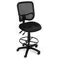 OFM Comfort Series Ergonomic Mesh Swivel Armless Task Chair with Drafting Kit, Mid Back, Black (130-DK-A05)