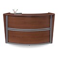 OFM Marque Series Single Unit Reception Station, Cherry with Silver Frame (55290-CHY)