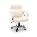 OFM Avenger Series Leather Mid-Back Big and Tall Executive Chair, Cream (811-LX-CRM)