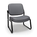 OFM Big and Tall Upholstered Armless Guest/Reception Chair, Gray (409-801)