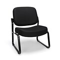 OFM Big and Tall Upholstered Armless Guest/Reception Chair, Black (409-805)