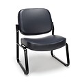 OFM Big and Tall Armless Guest and Reception Chair, Vinyl, Navy (409-VAM-605)