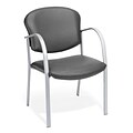 OFM Contract Guest Vinyl Chair, Charcoal (414-VAM-604)