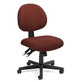 OFM 24-Hour Ergonomic Multi-Adjustable Upholstered Armless Task Chair, Burgundy (241-201)