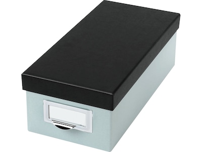 Oxford Index Card File Box, 1000-Card Capacity, Blue Fog/Black (OXF 406355)