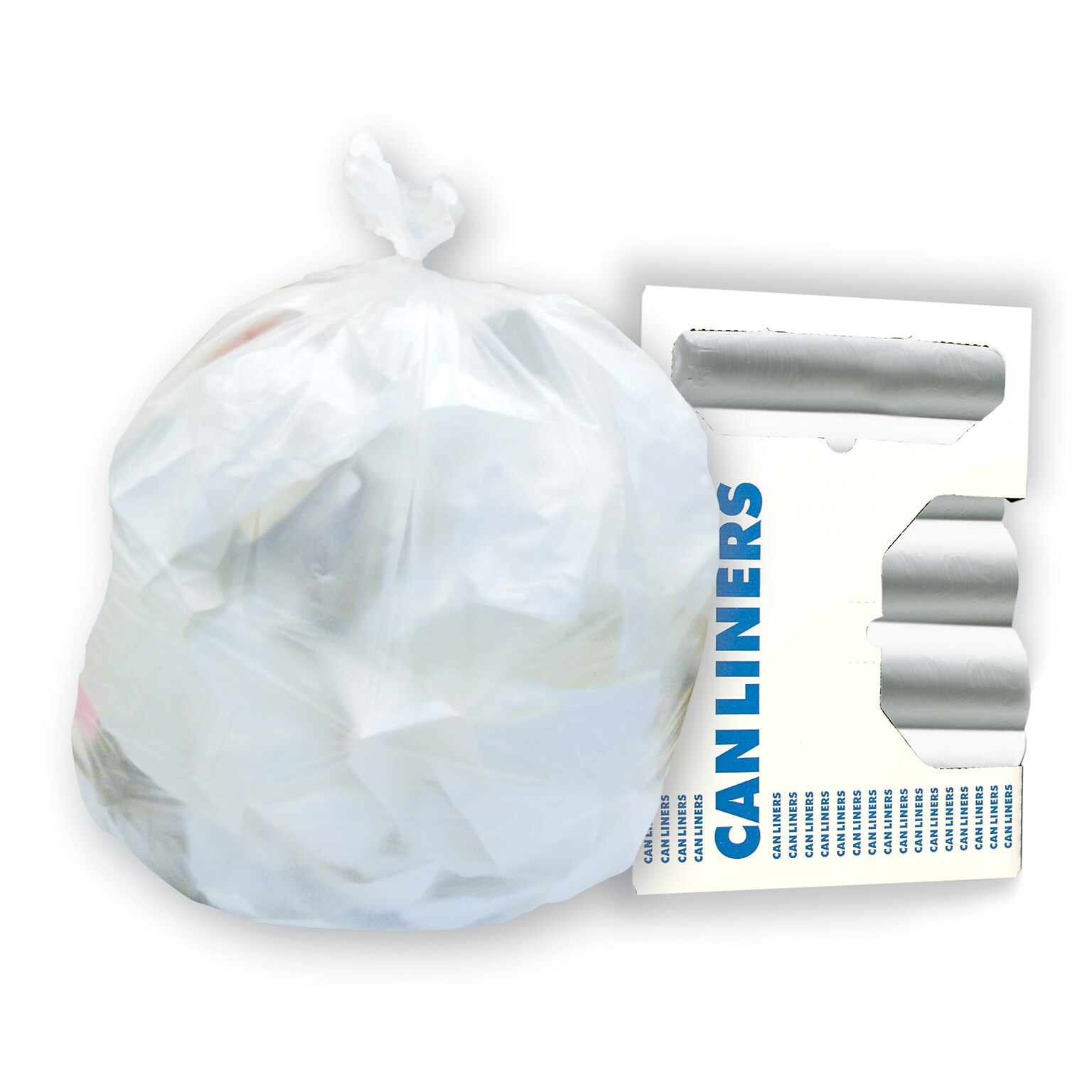Heritage AccuFit 55 Gallon Industrial Trash Bag, 40 x 53, Low Density, 0.9 Mil, Clear (H8053TC R01)