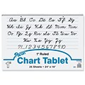 Pacon 16 X 24 Cursive Cover Chart Tablet, Ruled, White, 25 Sheets (0074620)