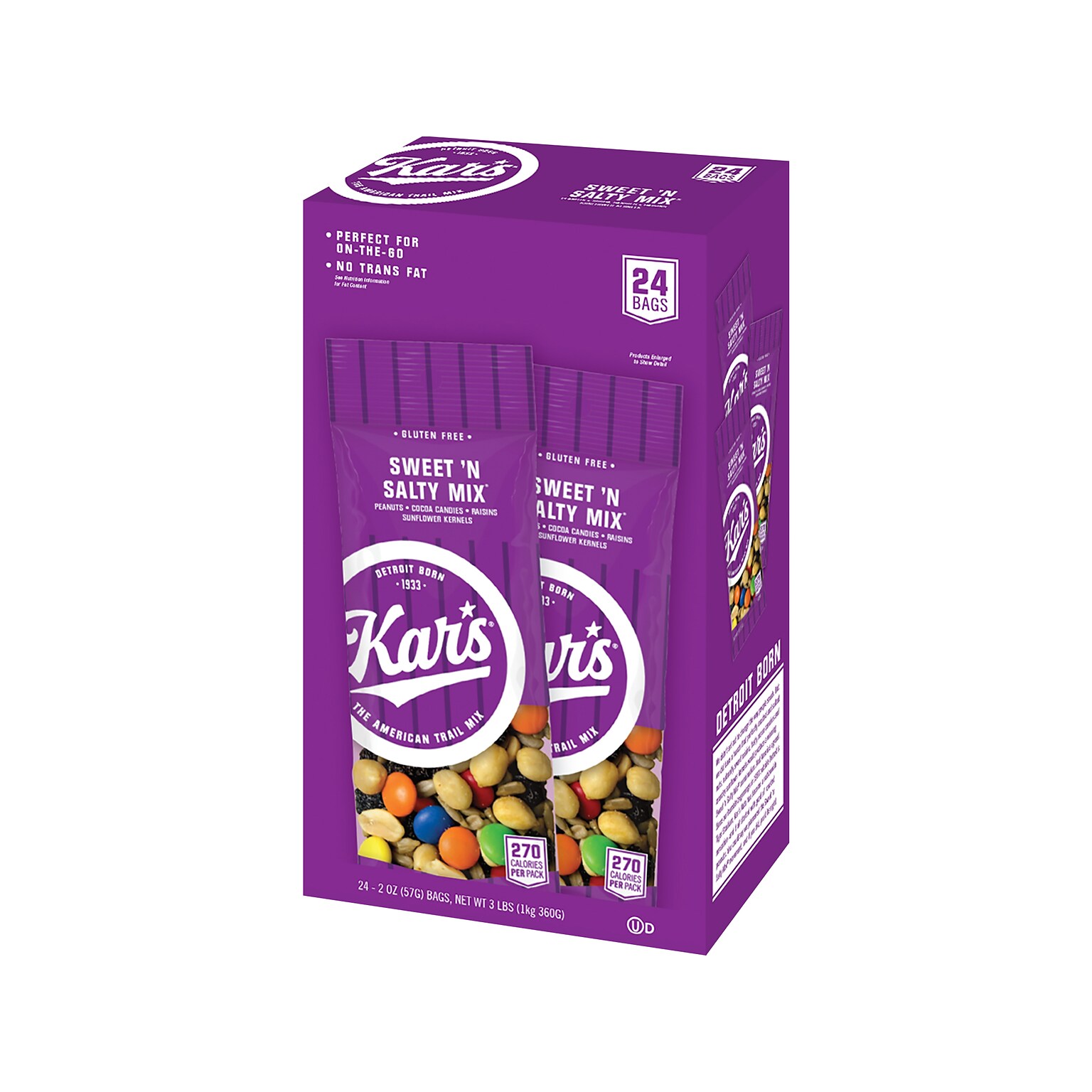 Kars Gluten Free Sweet N Salty Snack Mix, 2 oz., 24 Bags/Pack (KAR08387)