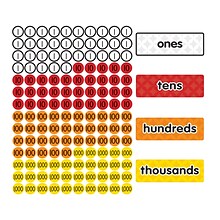 Dowling Magnets Magnet Math™ Magnetic Place Value Disks & Headings, Grades 1-3, 144 per pack (DO-732