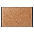 Quartet Classic Cork Bulletin Board, Black Frame, 2W x 1.5H (2301B)