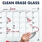 Quartet Infinity Magnetic Glass Calendar Dry-Erase Whiteboard, 4' x 3', Frameless (GC4836F)