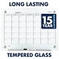 Quartet Infinity Magnetic Glass Calendar Dry-Erase Whiteboard, 4' x 3', Frameless (GC4836F)