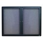 Quartet Fabric Enclosed Bulletin Board, Graphite Frame, 3'H x 4'W (2364L)