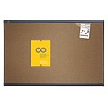 Quartet Prestige Cork Bulletin Board, Graphite Frame, 4H x 6W (B247G)