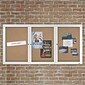 Quartet Cork Enclosed Bulletin Board, Aluminum Frame, 3'H x 6'W (2366)