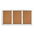 Quartet Cork Enclosed Bulletin Board, Aluminum Frame, 3H x 6W (2366)