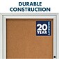 Quartet Cork Enclosed Bulletin Board, Aluminum Frame, 3'H x 6'W (2366)