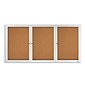 Quartet Cork Enclosed Bulletin Board, Aluminum Frame, 3'H x 6'W (2366)