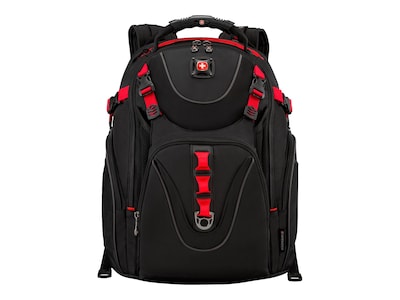 Wenger Maxxum Laptop Backpack, Solid, Red/Black (602245)