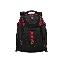 Wenger Maxxum Laptop Backpack, Solid, Red/Black (602245)