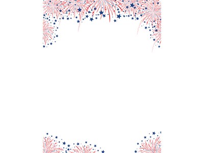 Great Papers! Fireworks Patriotic Letterhead, Multicolor, 80/Pack (2019052)