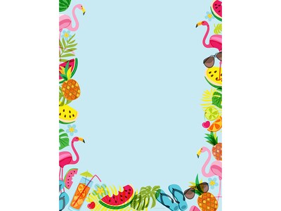 Great Papers! Tropical Vibes Letterhead, Multicolor, 80/Pack (2019065)