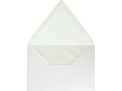 Great Papers! Premium Tissue-Lined Moistenable Glue Invitation Envelopes, 6.12" x 8.62", White, 25/Pack (2019028)