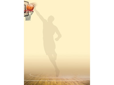 Great Papers! Nothing But Net Basketball Letterhead, Multicolor, 80/Pack (2019061)